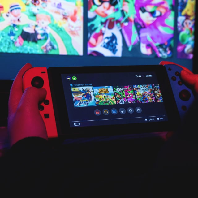 Photo of a Nintendo Switch.